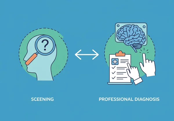 رحلة الفحص مقابل التشخيص المهني للاضطراب ثنائي القطب