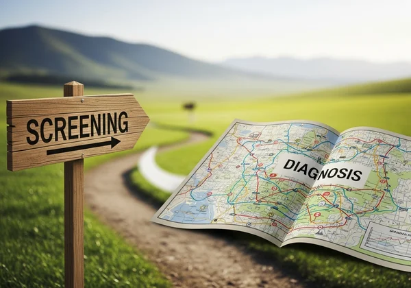 Signpost leading to detailed map for bipolar diagnosis