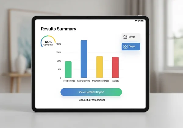 Mental health screening tool analysis screen