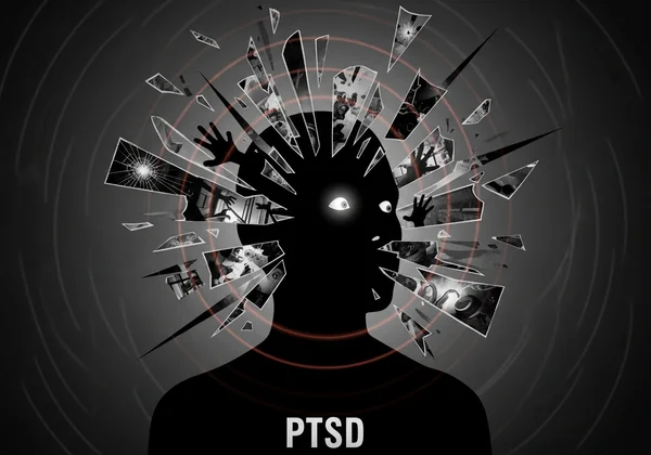 PTSD triggers and hyperarousal visual metaphor
