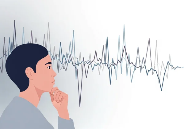 Person contemplating mood swings, seeking clarity