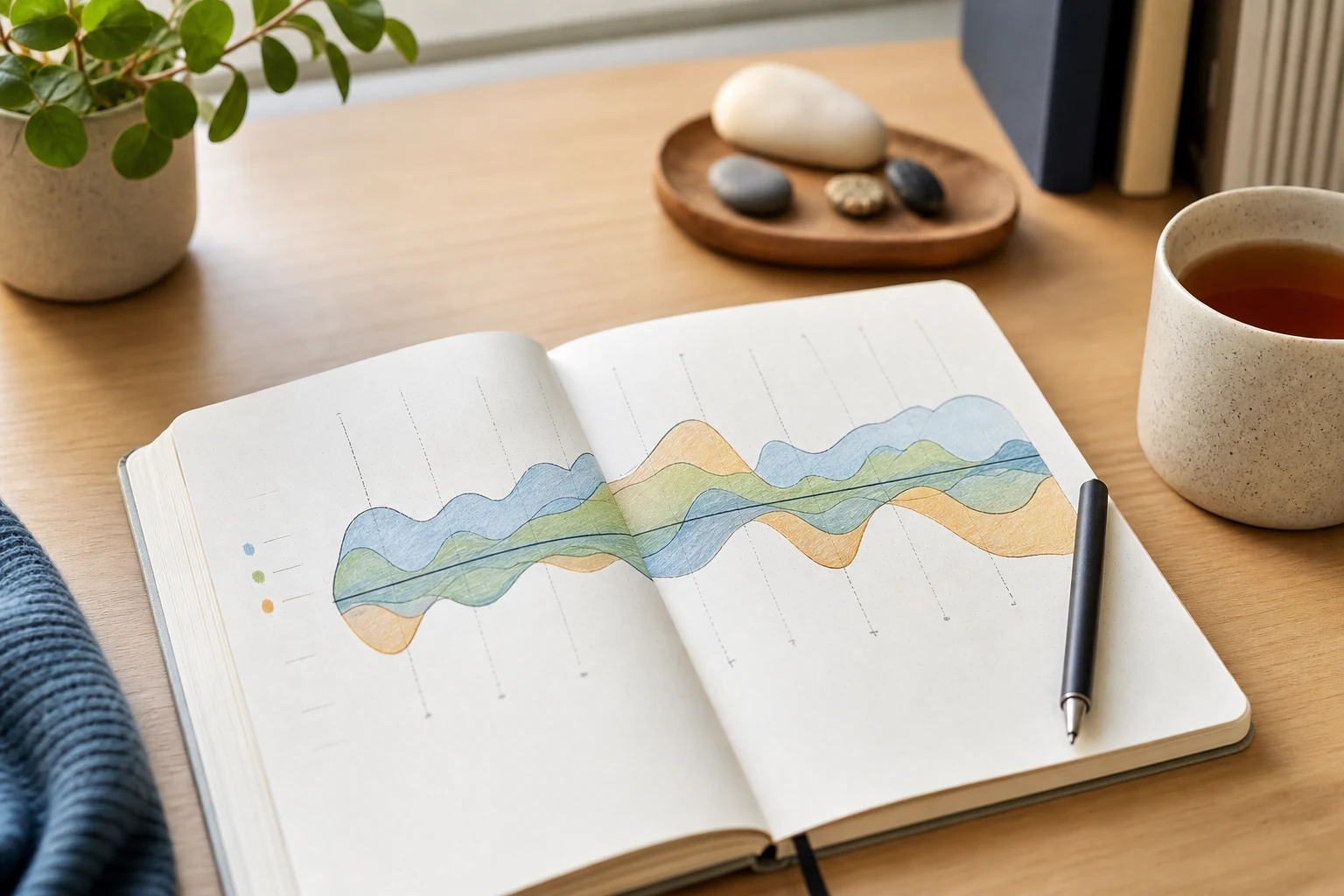 Mood timeline notebook
